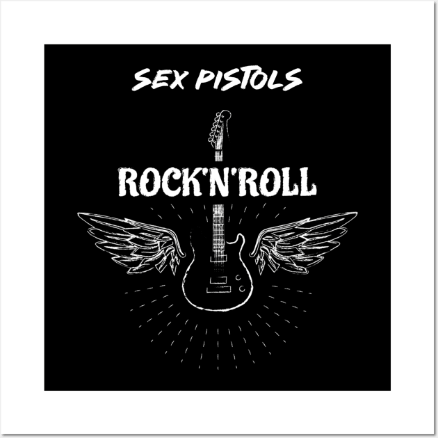 Rock Guitar Wings Sex Pis Wall Art by gagalkaya